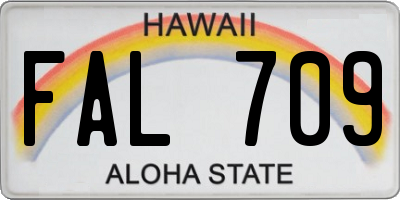 HI license plate FAL709