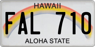 HI license plate FAL710