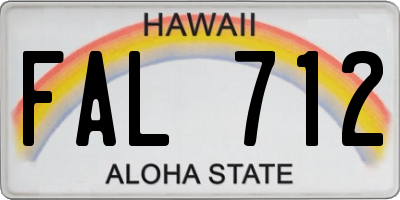 HI license plate FAL712