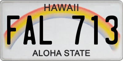 HI license plate FAL713