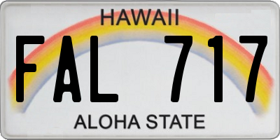 HI license plate FAL717