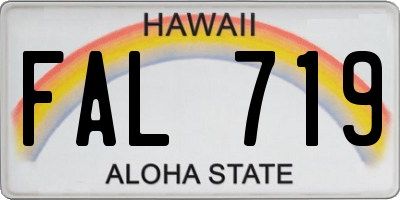 HI license plate FAL719