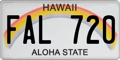 HI license plate FAL720