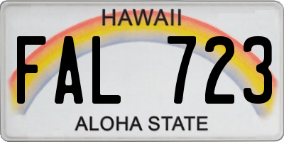 HI license plate FAL723