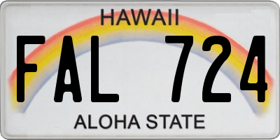 HI license plate FAL724
