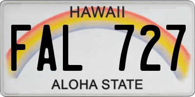 HI license plate FAL727