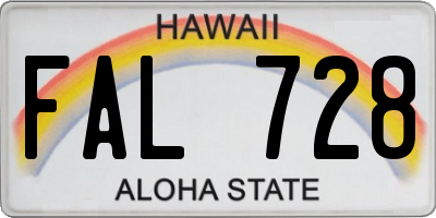 HI license plate FAL728