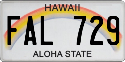 HI license plate FAL729