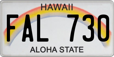 HI license plate FAL730