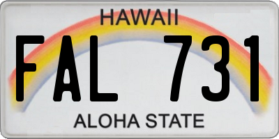 HI license plate FAL731