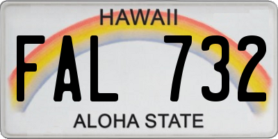 HI license plate FAL732