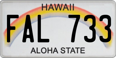 HI license plate FAL733