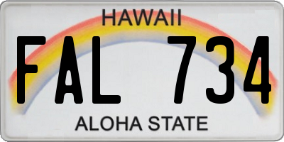 HI license plate FAL734