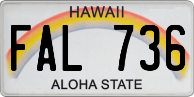 HI license plate FAL736