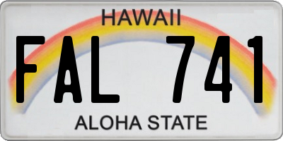 HI license plate FAL741