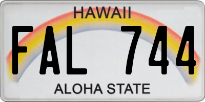 HI license plate FAL744