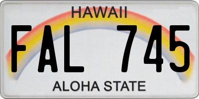 HI license plate FAL745