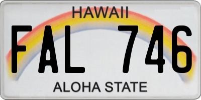 HI license plate FAL746