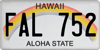 HI license plate FAL752