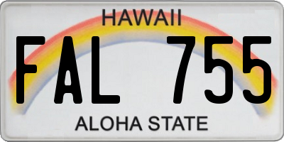 HI license plate FAL755