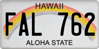 HI license plate FAL762