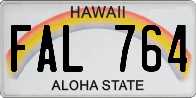 HI license plate FAL764