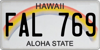 HI license plate FAL769