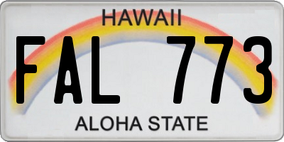 HI license plate FAL773