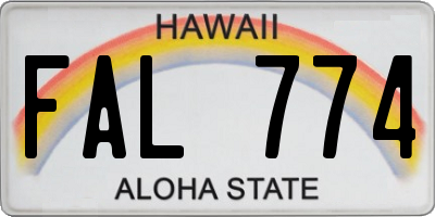 HI license plate FAL774