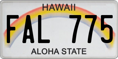 HI license plate FAL775