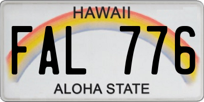 HI license plate FAL776