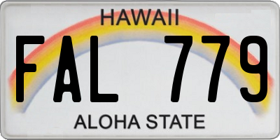 HI license plate FAL779