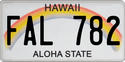 HI license plate FAL782