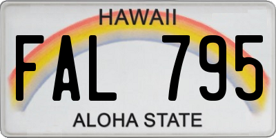 HI license plate FAL795