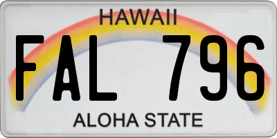 HI license plate FAL796