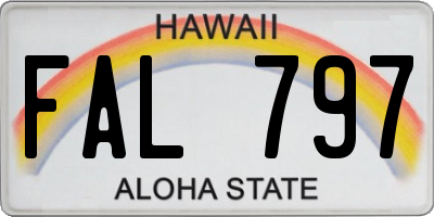 HI license plate FAL797