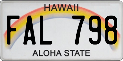 HI license plate FAL798