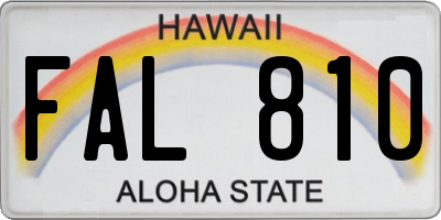 HI license plate FAL810
