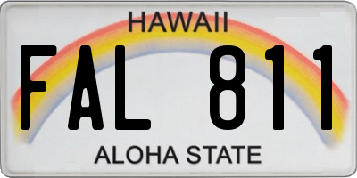 HI license plate FAL811