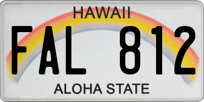 HI license plate FAL812