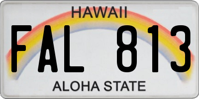 HI license plate FAL813