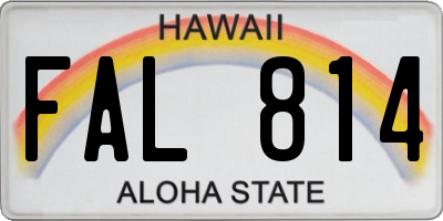 HI license plate FAL814