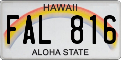 HI license plate FAL816
