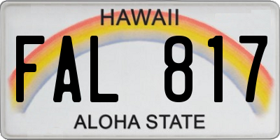 HI license plate FAL817