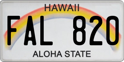 HI license plate FAL820