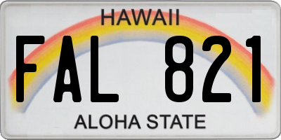 HI license plate FAL821