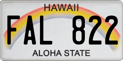 HI license plate FAL822