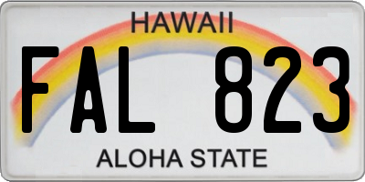 HI license plate FAL823