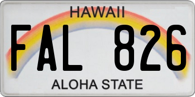 HI license plate FAL826