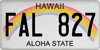 HI license plate FAL827
